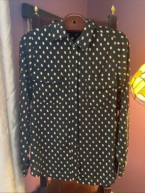 WHOWHATWEAR POLKA DOT BUTTON DOWN